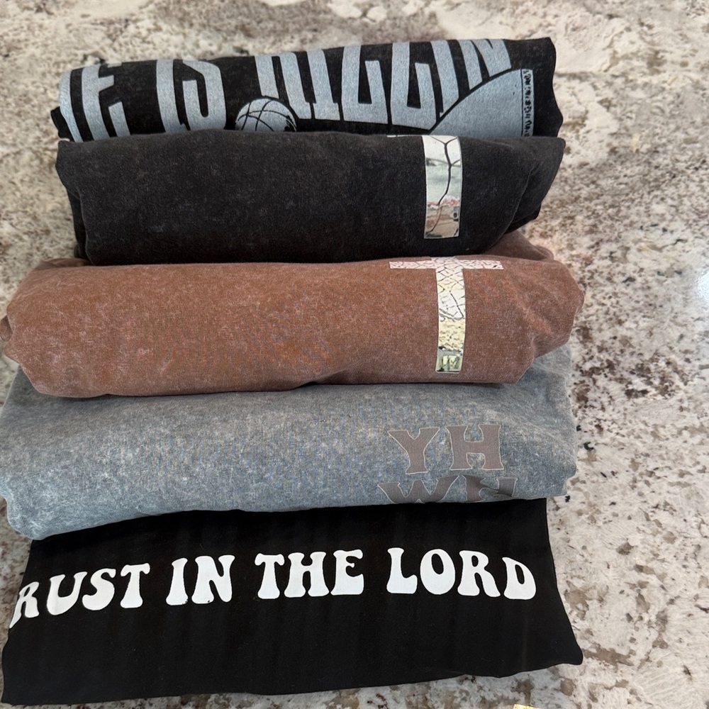 5 Mens Small Christian Assorted Tee Shirts - Picture 10 of 11
